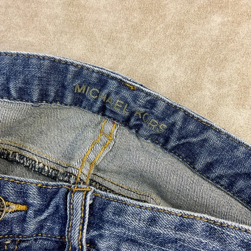 Vintage Michael Kors Flare Jeans Medium Wash Stretch‎ Denim Women Sz 6 MK Logo